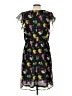 Old Navy 100% Polyester Tropical Black Cocktail Dress Size L - photo 2