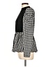 Shein Houndstooth Black Long Sleeve Blouse Size 12 - photo 5