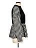 Shein Houndstooth Black Long Sleeve Blouse Size 12 - photo 4