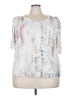 Democracy White Short Sleeve Blouse Size 3X - photo 1