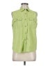 Cabela's 100% Cotton Green Sleeveless Button-Down Shirt Size M - photo 1