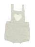 Janie and Jack Gray Overall Shorts Size 0-3 mo - photo 1