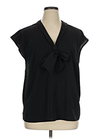 ELOQUII Short Sleeve Blouse (view 1)