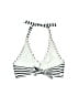 Sunsets Stripes White Swimsuit Top Size XL - photo 2
