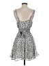 Lush 100% Polyester Polka Dots Silver Cocktail Dress Size S - photo 2