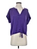 BCBGMAXAZRIA 100% Polyester Purple Short Sleeve Blouse Size XS - photo 1