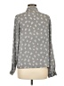 Atmosphere 100% Polyester Print Gray Long Sleeve Blouse Size 8 - photo 2