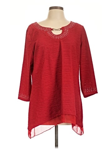 JM Collection 3/4 Sleeve Blouse (view 1)