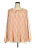 LC Lauren Conrad 100% Polyester Orange Long Sleeve Blouse Size 3X - photo 1