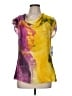 Zara Basic Yellow Short Sleeve Blouse Size M - photo 1