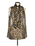 CAbi 100% Polyester Animal Print Gold Sleeveless Blouse Size L - photo 1