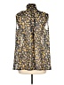 CAbi 100% Polyester Animal Print Gold Sleeveless Blouse Size L - photo 2