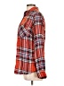 Merona 100% Rayon Plaid Orange Long Sleeve Blouse Size L - photo 5