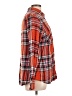 Merona 100% Rayon Plaid Orange Long Sleeve Blouse Size L - photo 4