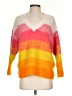 By Anthropologie Color Block Orange Pullover Sweater Size XS - photo 1