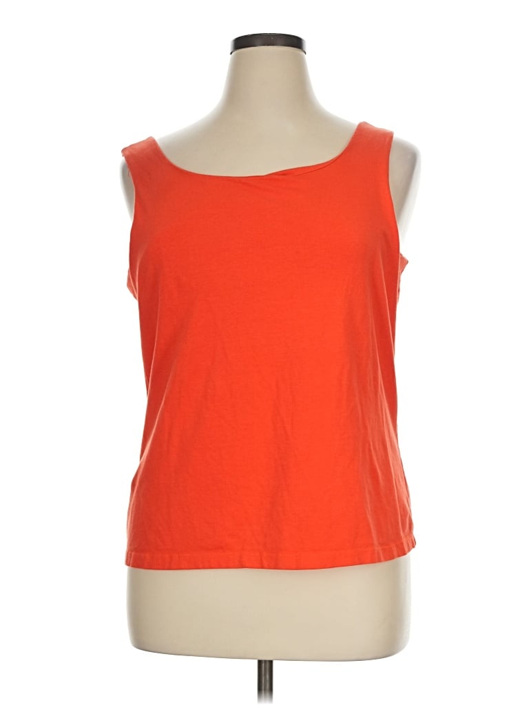 Pre-owned Coldwater Creek Sleeveless T-shirt In Orange