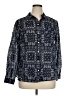 Old Navy 100% Cotton Paisley Blue Long Sleeve Button-Down Shirt Size XL - photo 1