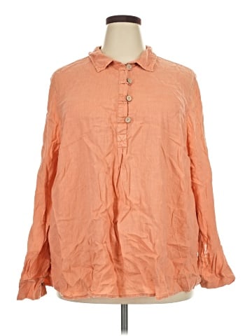 Sigrid Olsen 3/4 Sleeve Button-Down Shirt (view 1)
