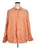Sigrid Olsen 100% Linen Orange 3/4 Sleeve Button-Down Shirt Size 3X - photo 1