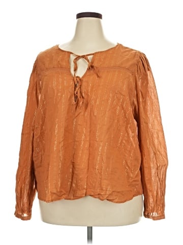 a.n.a. A New Approach Long Sleeve Blouse (view 1)