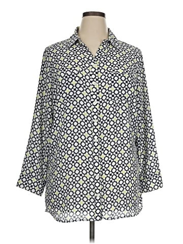 Cj Banks 3/4 Sleeve Button-Down Shirt (view 1)