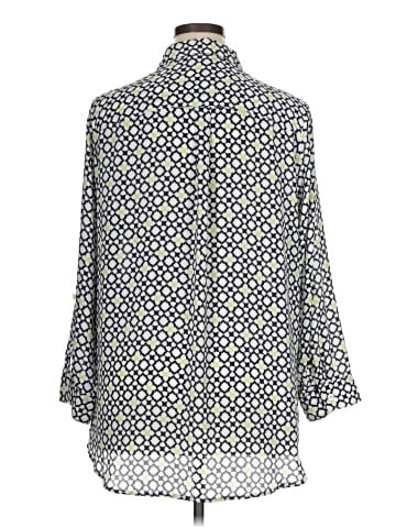 Cj Banks 3/4 Sleeve Button-Down Shirt (view 2)