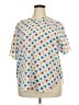 Impressions Hearts White Short Sleeve Blouse Size 3X (estimated) - photo 1