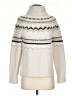 Ann Taylor LOFT Chevron-herringbone Ivory Turtleneck Sweater Size S - photo 1