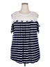 Perseption Concept Blue Sleeveless Blouse Size 3X - photo 1