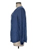dalia 100% Rayon Blue Long Sleeve Blouse Size M - photo 5