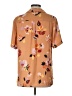 DR2 100% Polyester Floral Orange Short Sleeve Blouse Size L - photo 2