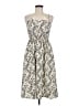 Unbranded 100% Polyester Print Ivory Casual Dress Size 6 - photo 1