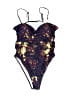 MATTE Collection Print Blue One Piece Swimsuit Size XL - photo 1