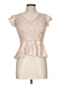 Japna 100% Rayon Ivory Short Sleeve Top Size L - photo 1