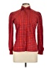 Levi's Argyle Red Long Sleeve Blouse Size 10 - photo 1