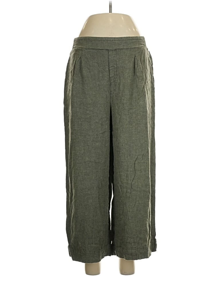 Pre-owned Ella Moss Linen Pants In Green