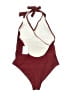 Cupshe Solid Burgundy One Piece Swimsuit Size L - photo 2