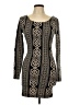 Forever 21 Graphic Black Casual Dress Size L - photo 1