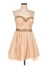 Bee Darlin 100% Polyester Gold Cocktail Dress Size 13 - 14 - photo 1