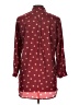 Fun2Fun 100% Polyester Polka Dots Burgundy Long Sleeve Blouse Size L - photo 2