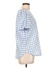 Ann Taylor Checkered-gingham Blue Short Sleeve Blouse Size L - photo 4