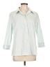 Dockers Teal 3/4 Sleeve Button-Down Shirt Size L - photo 1