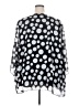 Avenue 100% Polyester Polka Dots Silver 3/4 Sleeve Blouse Size 30 - 32 Plus - photo 2
