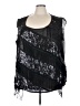 Swak 100% Polyester Black Sleeveless Blouse Size 4X - photo 1