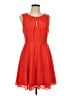 Express 100% Polyester Solid Orange Cocktail Dress Size 10 - photo 1