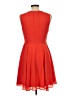 Express 100% Polyester Solid Orange Cocktail Dress Size 10 - photo 2
