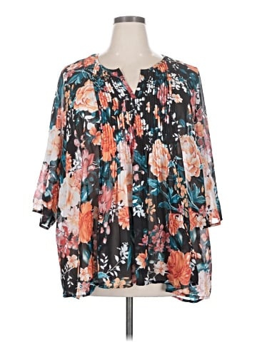 Roaman's 3/4 Sleeve Blouse (view 1)