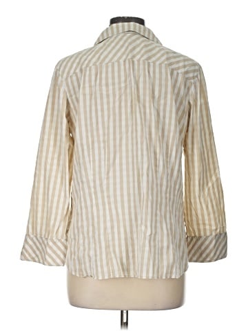 Lafayette 148 New York 3/4 Sleeve Button-Down Shirt (view 2)