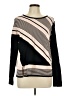 Halogen Stripes Black Pullover Sweater Size L - photo 1