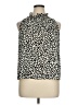 Who What Wear 100% Polyester Animal Print Black Sleeveless Blouse Size XL - photo 1